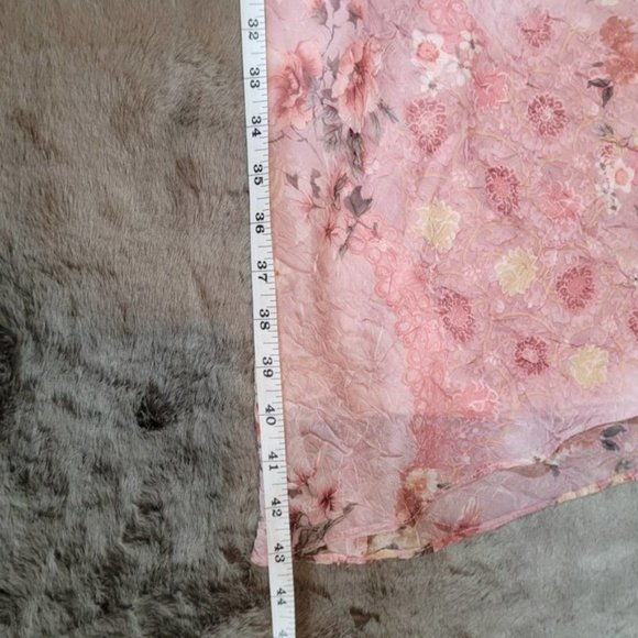 Vintage Vanessa Stevens Pink Floral Dress - Size 10 - Picture 7 of 14